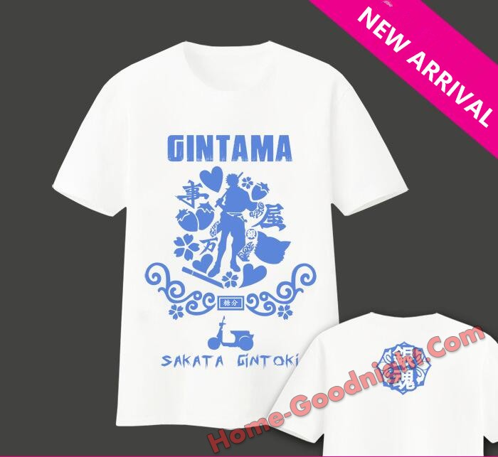 New Sakata Gintoki-Gintama Mens Anime Fashion T-shirts